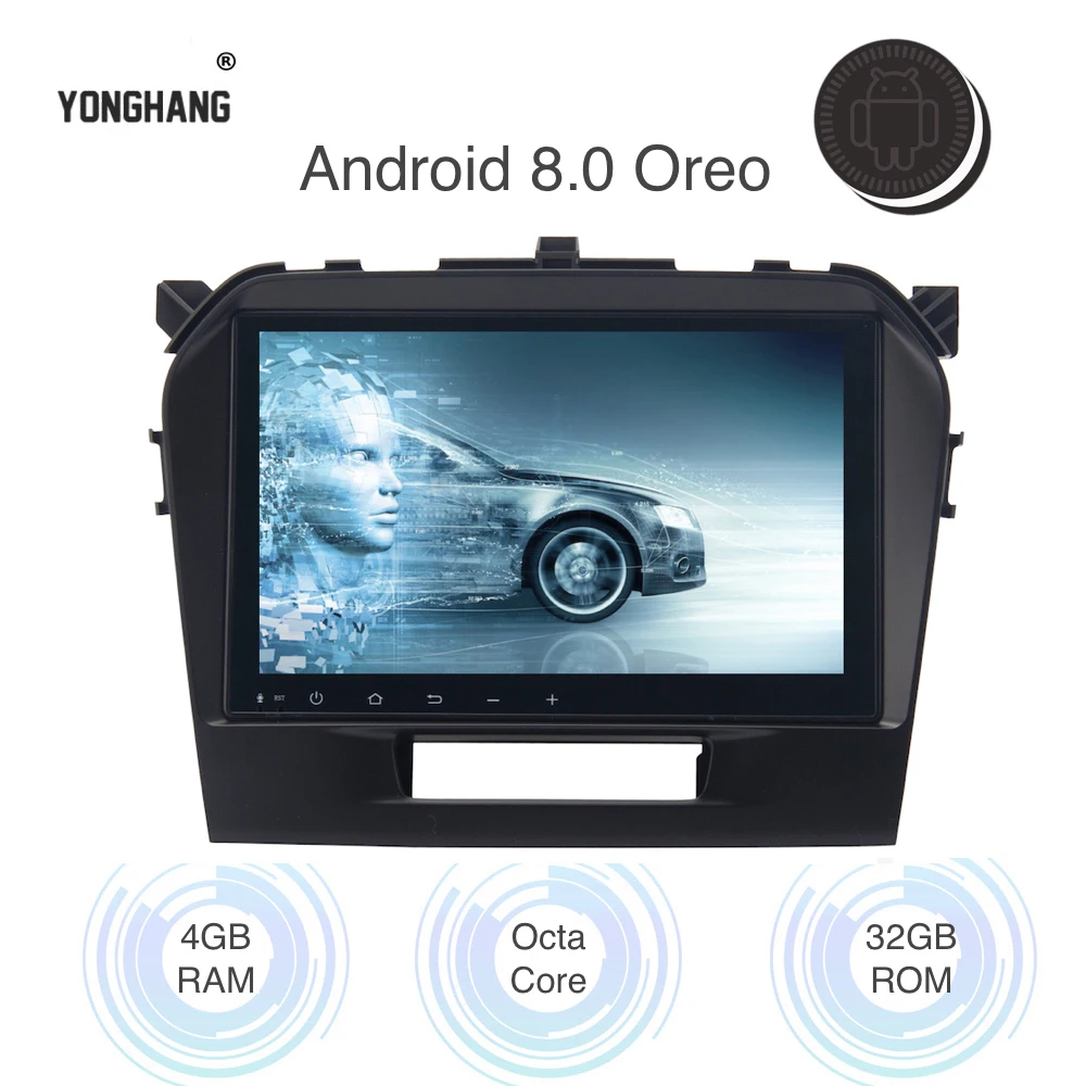 Автомобильное радио GPS Android 8 0/7 1 для Suzuki Vitara Multimedia 2016 2017 2018 2.5D IPS экран ядерный 4 Гб