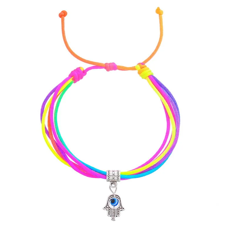 Турецкий Дурной глаз ручной работы Фатима рука амулеты Красная Нить женский