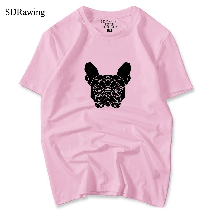 Футболка с рисунком мопса женская футболка изображением животного подарок для
