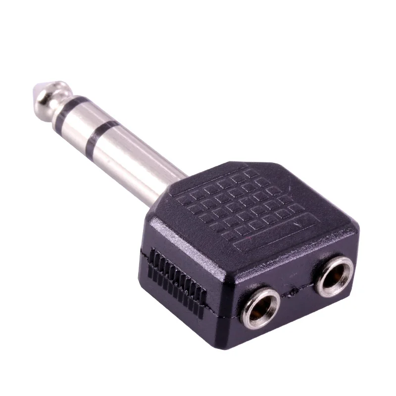 100pcs/lot Dual 3.5mm Female Jack to 6.35mm 3-pole Stereo Male Plug Adapter Connector Wholesale | Обустройство дома