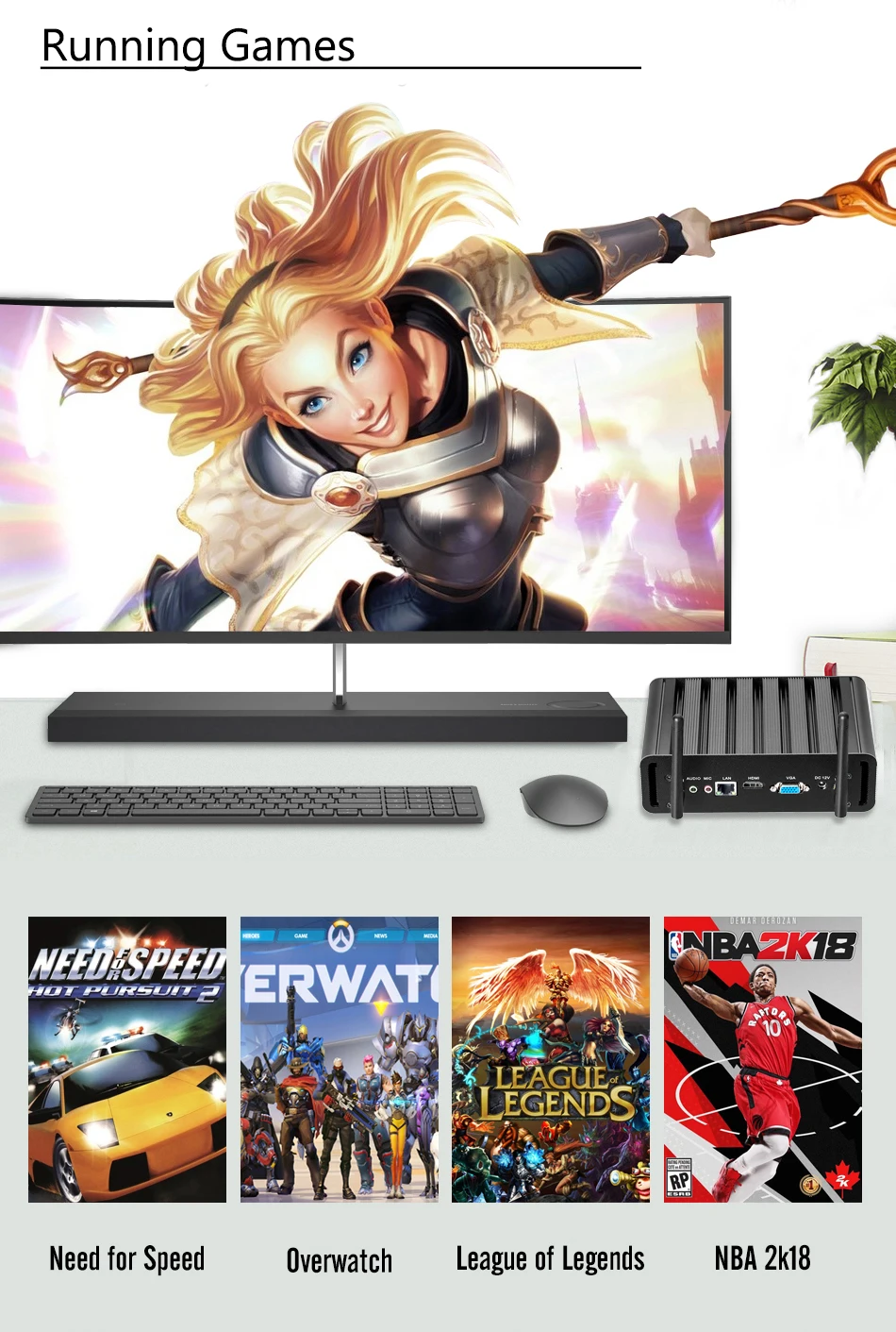 HLY мини-ПК Core i5 7200U 6200U i7 7500U i3 7100U мини-компьютер 4K HD HTPC Windows 10 HDMI USB Wifi i5 компьютерный ПК minipc настольный компьютер
