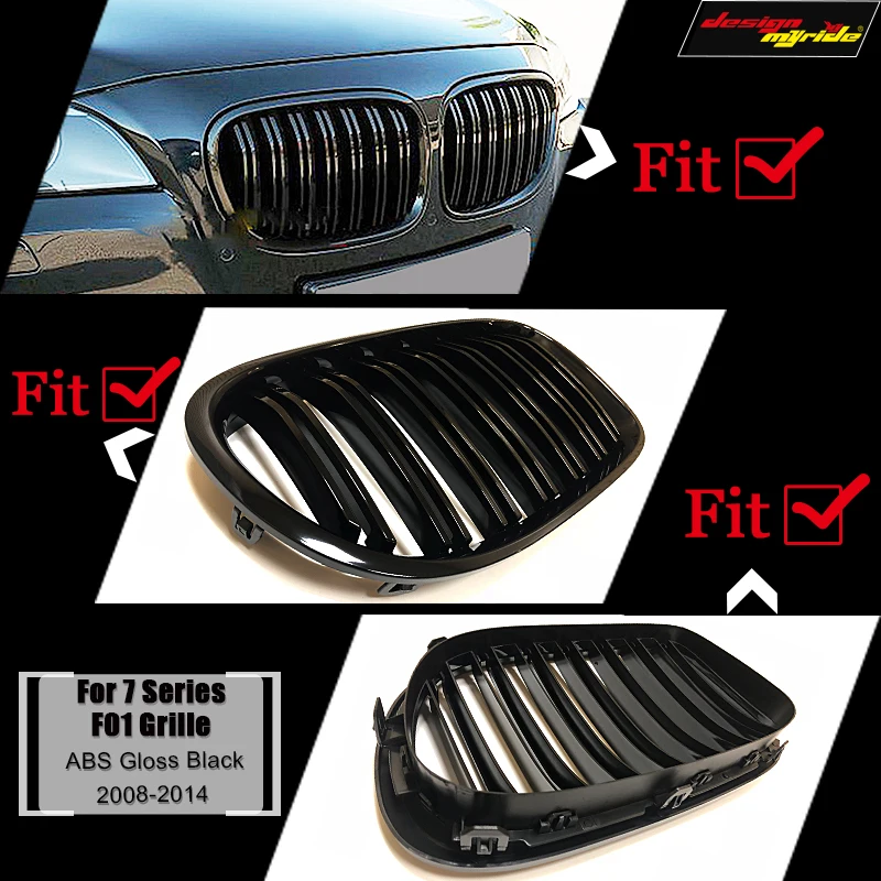Пара F01 Передняя решетка ABS глянец Черный для грили M Style 740i 740Li 745i 750i 760Li двойная