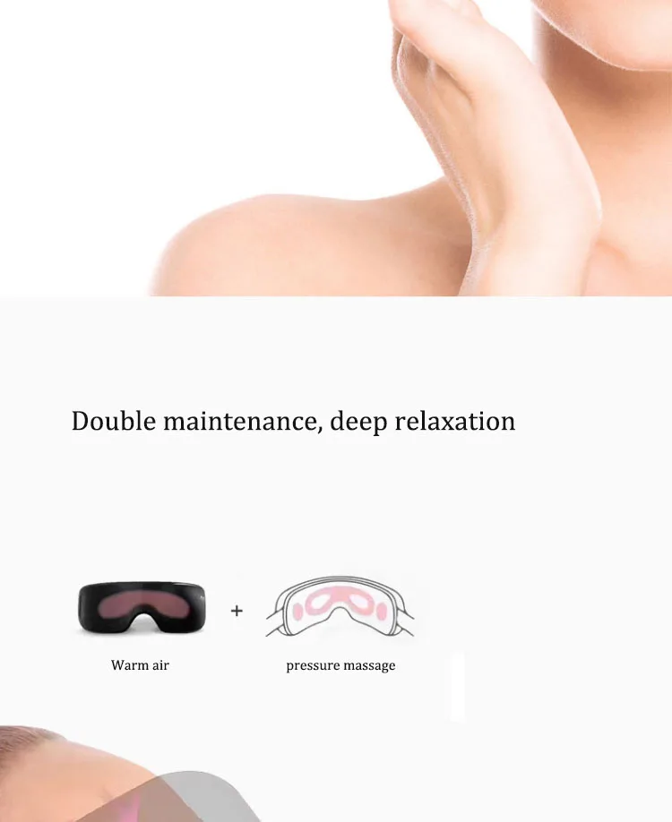 Xiaomi массажер для глаз ISee4 складной электрический Давление воздуха перезаряжаемый Музыкальный беспроводной Вибрационный магнитный нагрев терапия массаж