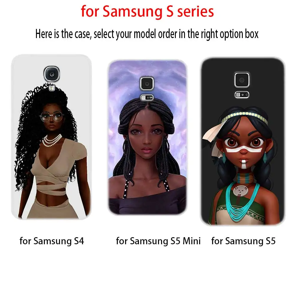 Афро для девочек однотонный Мягкий чехол из TPU силиконовый Samsung Galaxy S7Edge S8 S9 S10 S11 S20