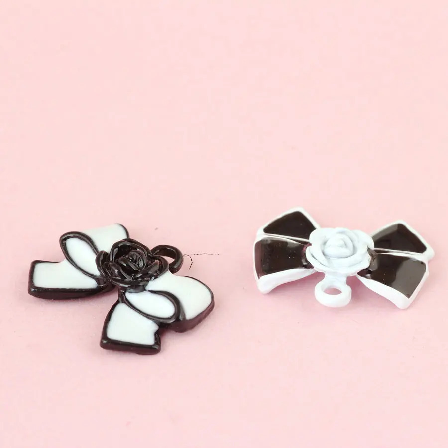 Новое поступление 30 шт. модная декоративная эмалированная роза цветок узел бант