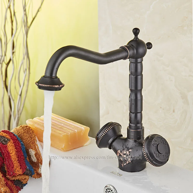 Бесплатная доставка черный кран для ванной комнаты раковины смеситель холодной