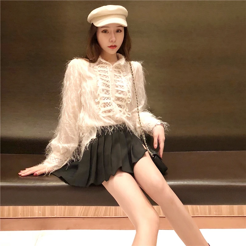RUGOD Vintage Fashion Women Shirts Long Sleeve Solid Tassel Blouse 2018 Winter New Tops free camisa feminina | Женская одежда