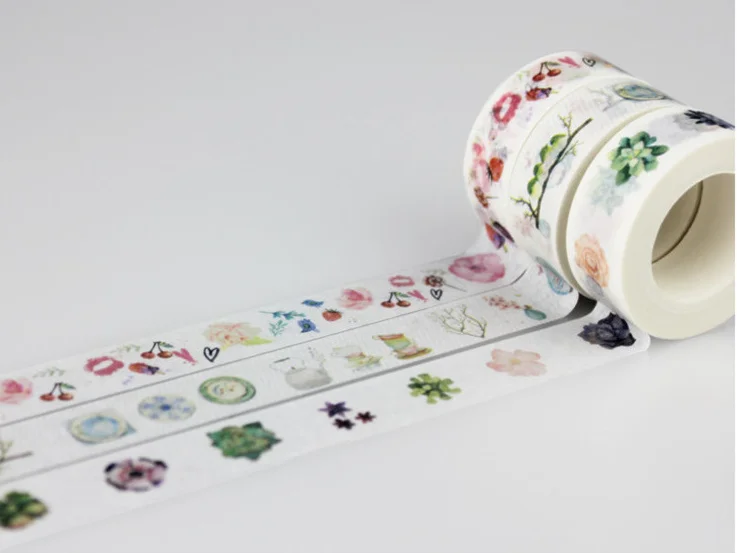 

2pcs Cute fleshiness washi tape DIY decoration Scrapbooking Sticker Label Masking Tape School Office Supply