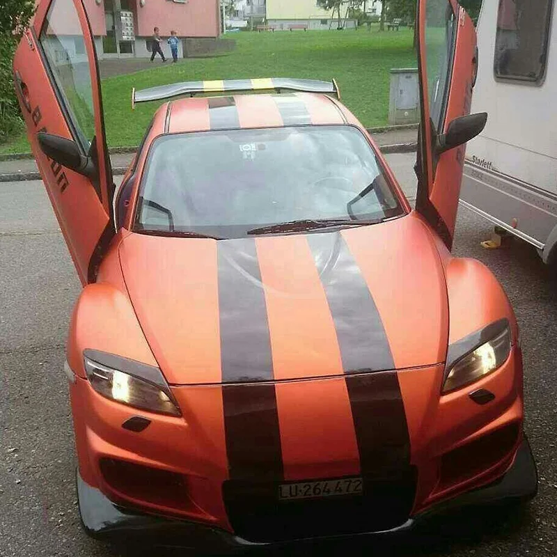 RX8 углерода Волокно фар автомобиля век брови крышка отделка Стикеры для Mazda 2005 2008