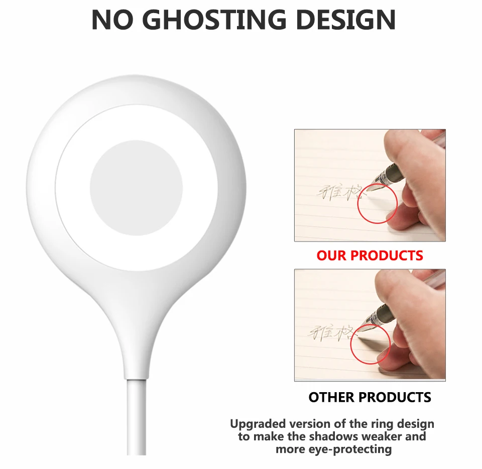 EeeToo USB Перезаряжаемый Ночной светильник Luminaria светодиодный сенсорный вкл/выкл настольная лампа Защита глаз мягкий гибкий книжный светильник s для детей