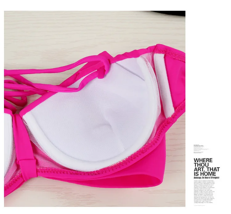 Милое бикини с большим бантом и эффектом пуш-ап 2017 сексуальная одежда для