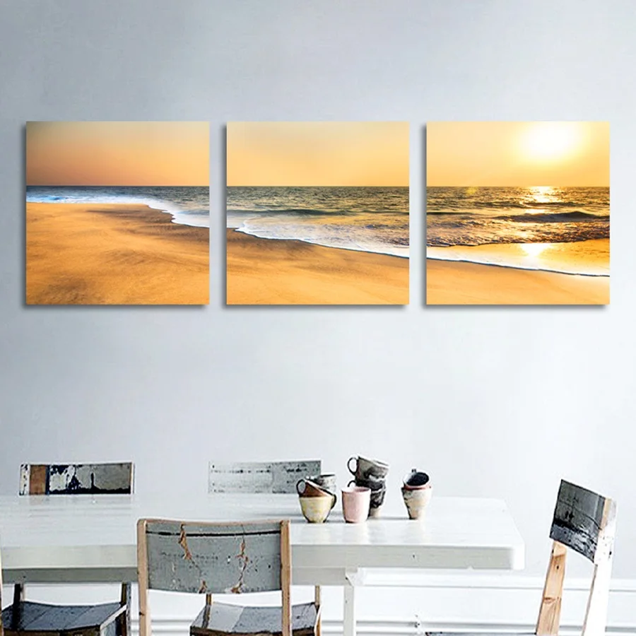 Nordic Poster Sea Twilight Landscape Decorative Painting Living Room Home Wall Art Posters and Prints No Frame Canvas Pictures | Дом и сад