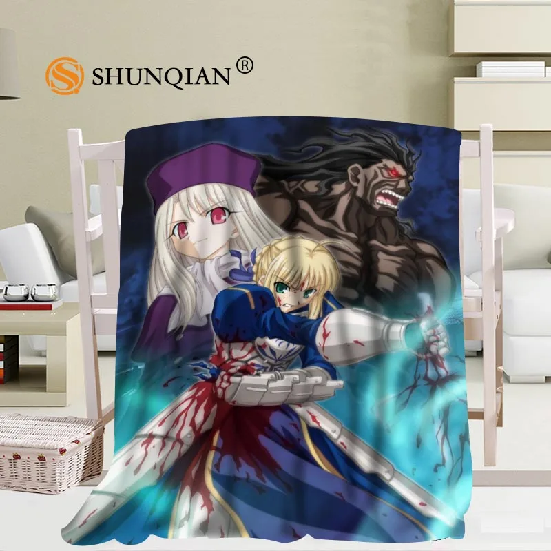 Пользовательские большой размер Saber (Fate stay night) одеяло s для кроватей теплый зимний