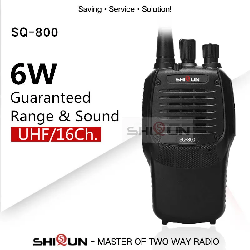Shiqun SQ 800 двухстороннее радио качество Динамик дальний 6 Вт иди и болтай Walkie Talkie 16