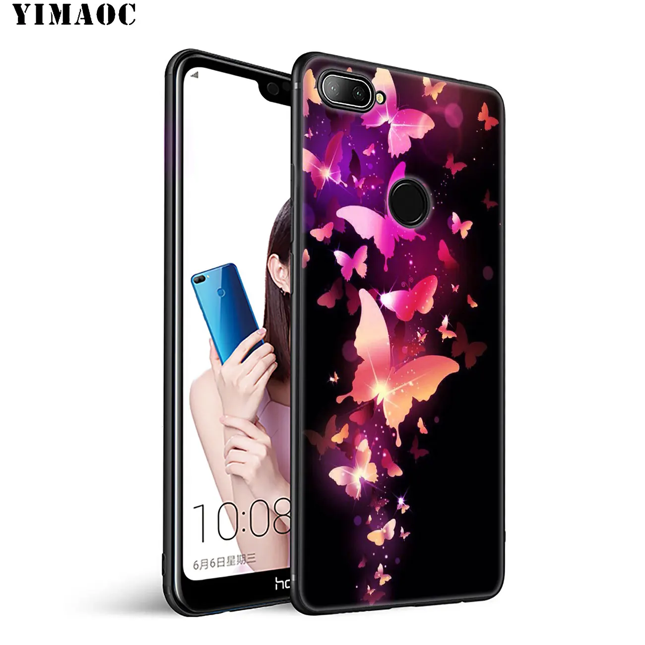 YIMAOC фиолетовый мягкий силиконовый чехол с цветами infinity on для телефона Huawei Honor 20 Pro