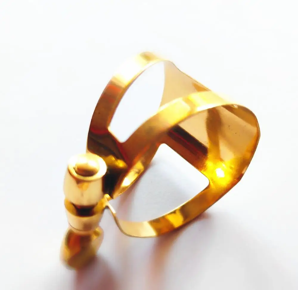 New alto saxophone mouthpiece clip paint gold nickel plated clamp | Спорт и развлечения