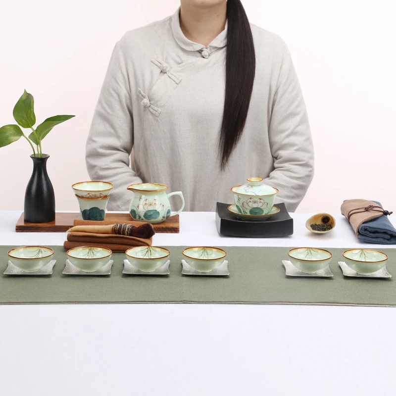 Wourmth настоящий горшок чай красота керамика искусство чайный сервиз фарфоровый