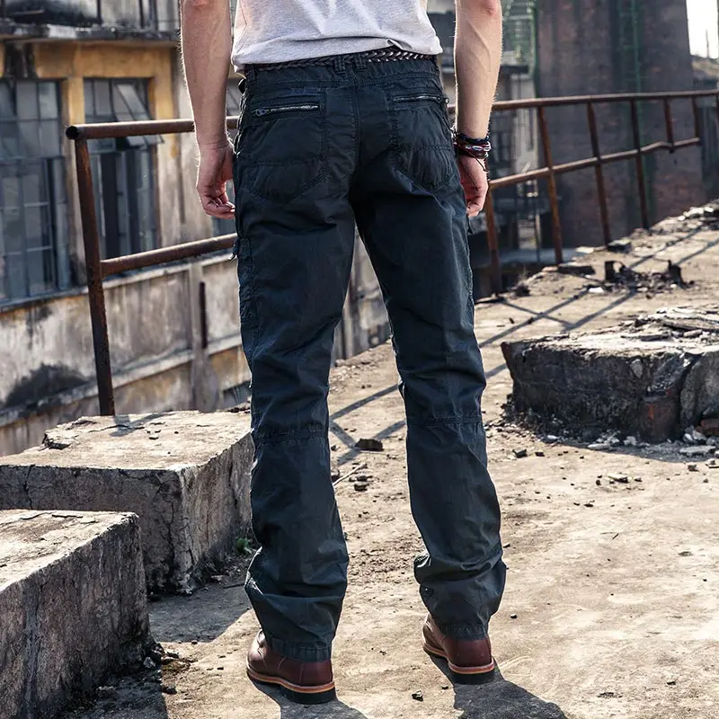 HEE GRAND/мужские повседневные брюки карго со средней талией из хлопка с несколькими