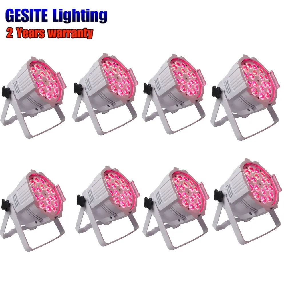 8pcs/lot led par light 18x18w rgbwauv 6 in1 with 1 pcs 8 flight case package | Освещение