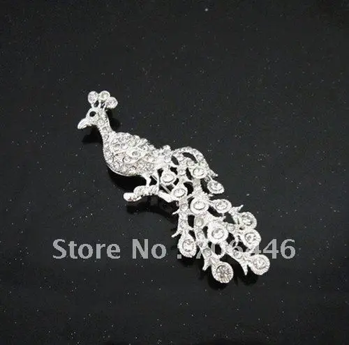 2 8 дюймовая Хрустальная брошь с павлином СВЕРКАЮЩИЕ СЕРЕБРЯНЫЕ подарки для мамы |