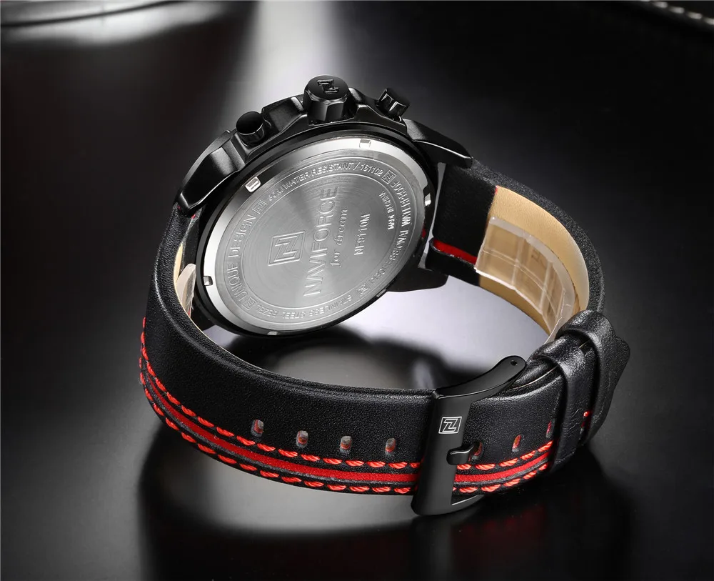 Naviforce, мужские часы, Relogio Masculino, Лидирующий бренд, роскошные кожаные военные часы, мужские кварцевые часы, Relojes Hombre Relogios