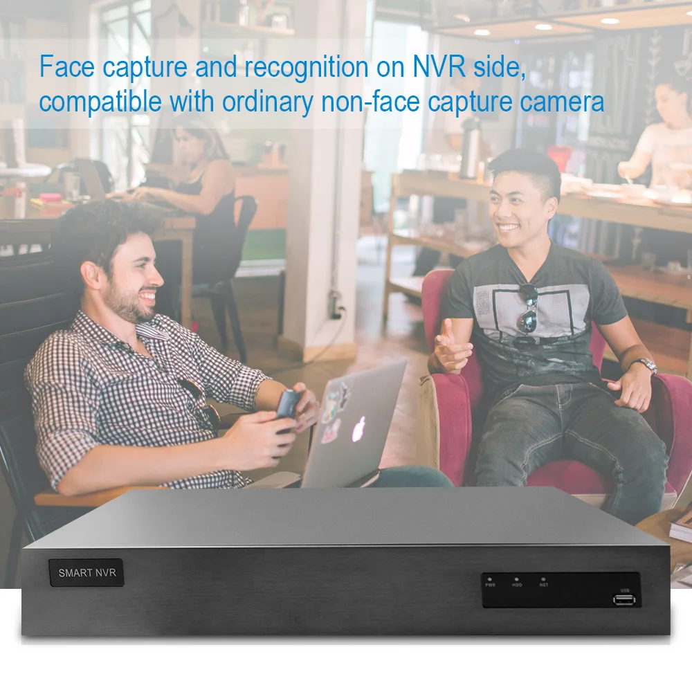 36CH 4 K NVR с 4CH 1080 P распознавание лица сетевой рекордер H.265 Интеллектуальный анализ onvif p2p внешняя сигнализация двухсторонний голос