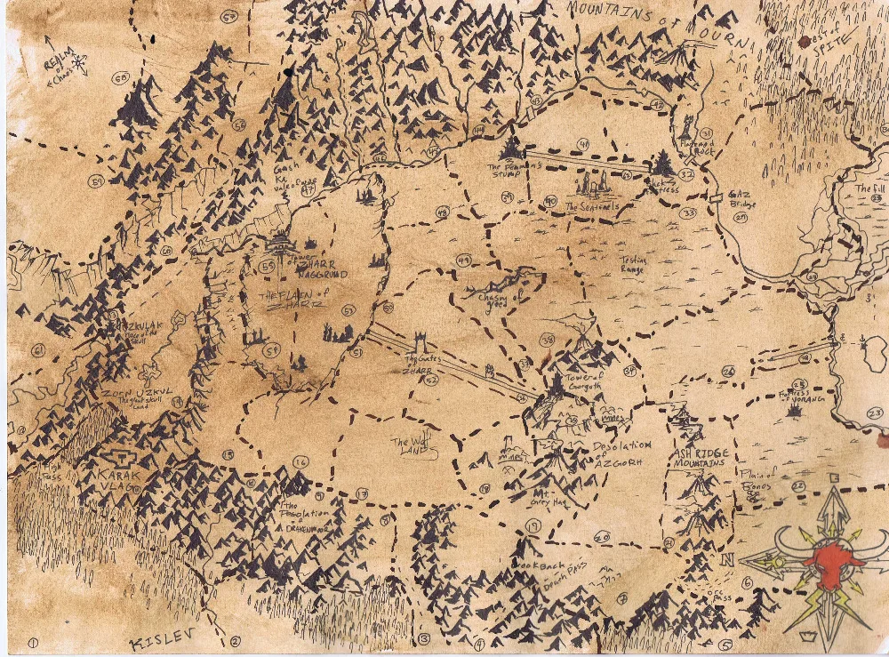 Траурные горы кислев Дорожная карта Классическая винтажная ретро декоративная