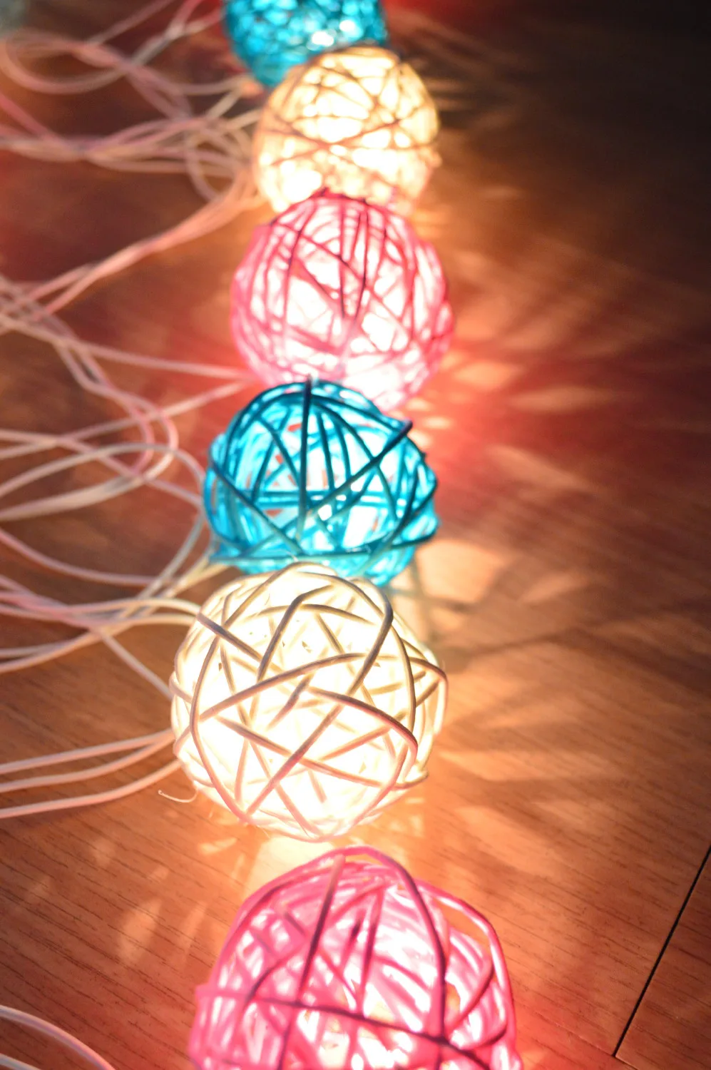 20 шт./компл. сладкий пастельных голубого розового и белого цвета смешанный RattanBall