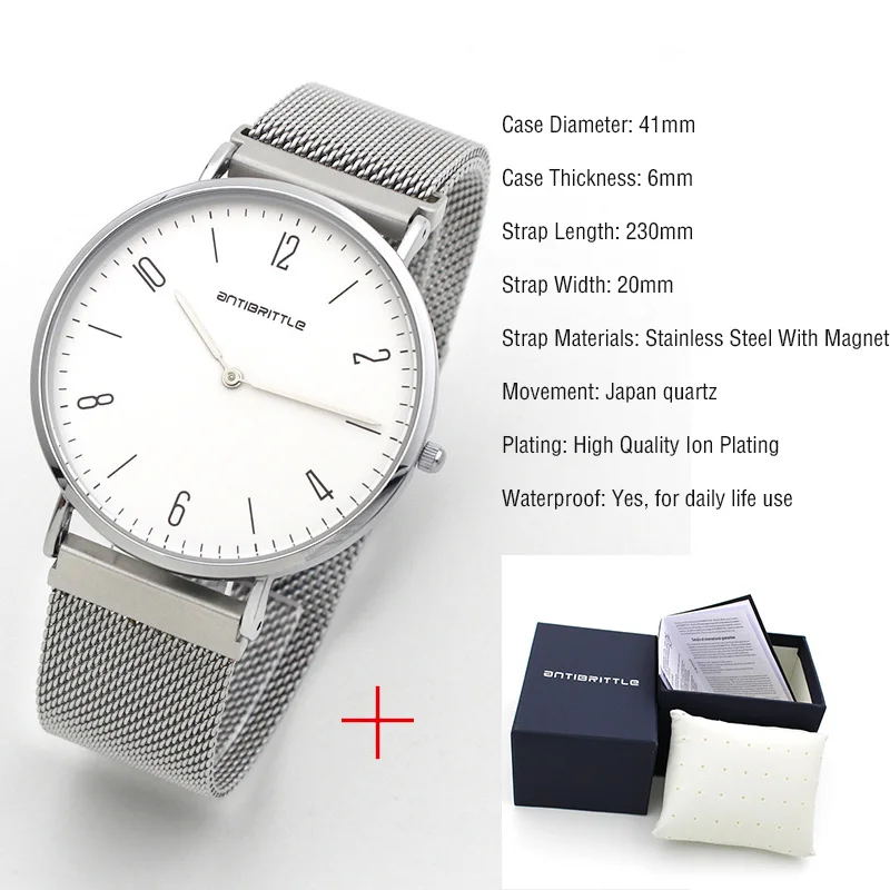 Magnet 1 with box Модные Роскошные ультра тонкие часы для мужчин Бизнес Тонкий минималистский Нержавеющая сталь магнит Классические кварцевые наручные часы Relogio Masculino - Цвет: Magnet 1 with box