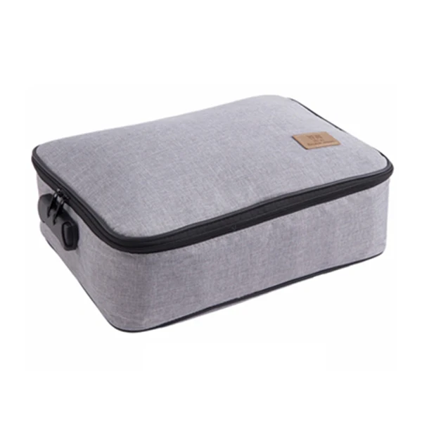light grey Дорожная сумка для хранения сертификата с паролем, водонепроницаемая сумка для документов, органайзер для банковских карт, сумка для паспорта, аксессуары для путешествий - Цвет: light grey