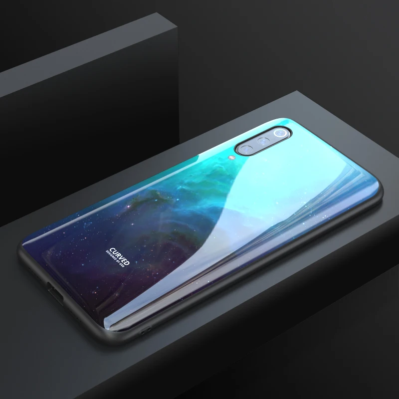 GKK для Xiaomi mi 9 чехол из закаленного стекла Мягкий ТПУ Край силиконовый роскошный противоударный задний Чехол для Xiao mi 9 чехол Coque Fundas