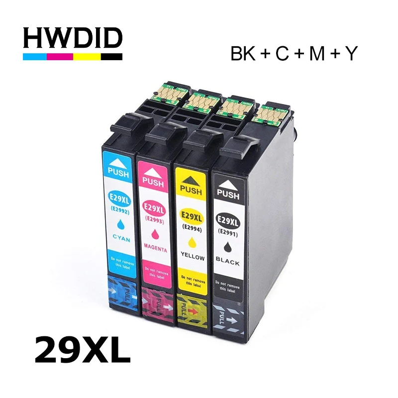 1 Sets of E29xl HWDID T2991 29 29xl совместимый картридж с чернилами для принтера Epson 29XL для Epson XP 235 332 432 247 442 342 345 - Цвет: 1 Sets of E29xl
