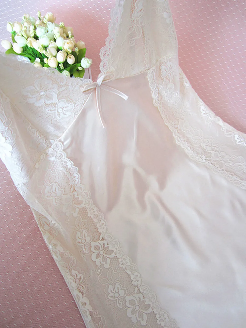 Женские ночные рубашки Для женщин сексуальное кружевное платье с v-образной