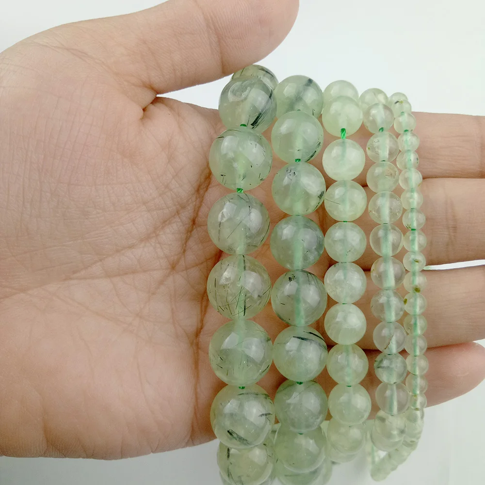 WLYeeS натуральный зеленый виноград хрустальный камень круглый шар 4/6/8/10/12 мм