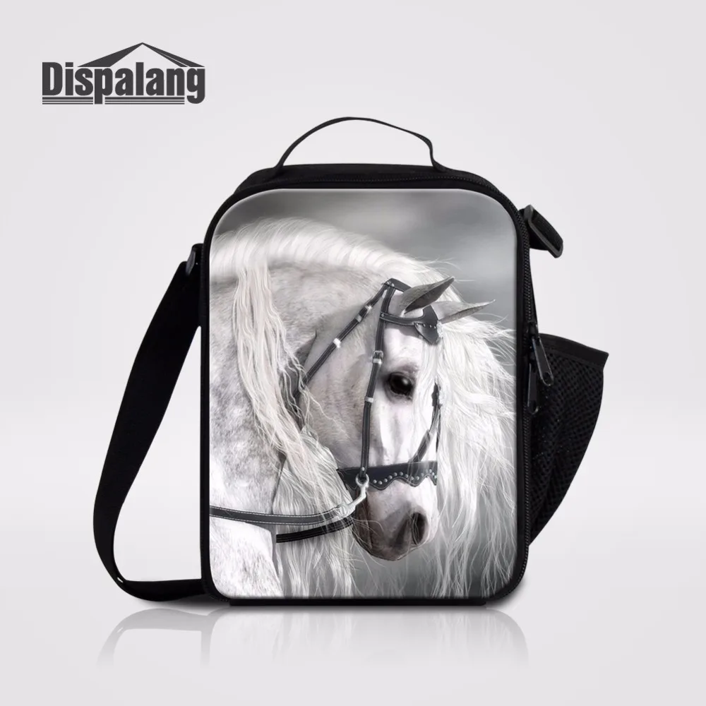 

Kids Insulated Lunch Bag Box 3D Zoo Animal Horse School Food Lunch Sack Children Small Canvas Thermal Cooler Bags For Students