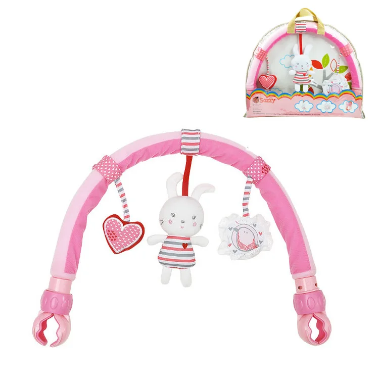 Rabbit bed clips Sozzy детская коляска автомобильный зажим токарная кровать висячая погремушка колокольчик кролик плюшевое сиденье-игрушка взять с собой путешествия Арка детские погремушки игрушки - Цвет: Rabbit bed clips