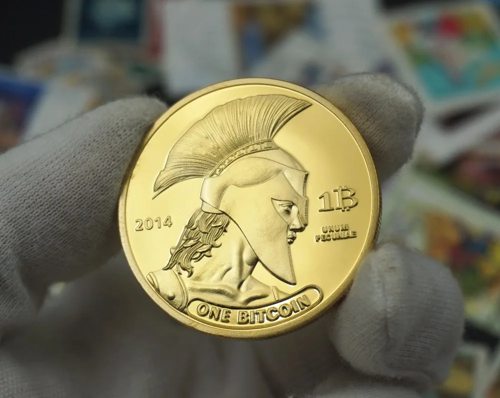 2014 TITAN One Физические Bitcoins биткоин Позолоченные Монеты МЕДАЛЬ США ВЕЛИКОБРИТАНИЯ