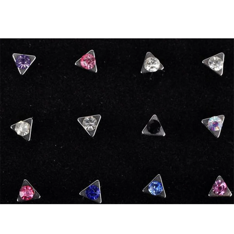 Серьги гвозди для носа 24 шт./компл. ювелирные изделия из нержавеющей стали тела