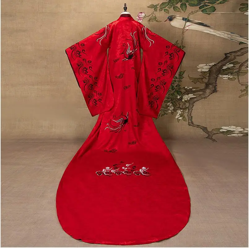 Китайский Свадебный костюм ханьфу для жениха и невесты китайские традиционные