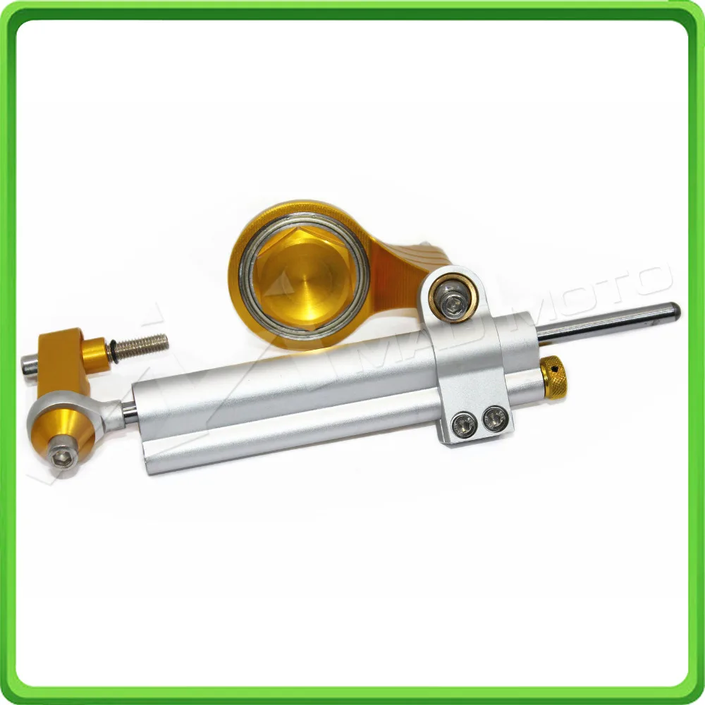 

For Yamaha R6 YZF-R6 2006 2007 2008 2009 2010 2011 2012 2013 2014 2015 2016 2017 Steering Damper & Bracket Mount Kit Silver&Gold