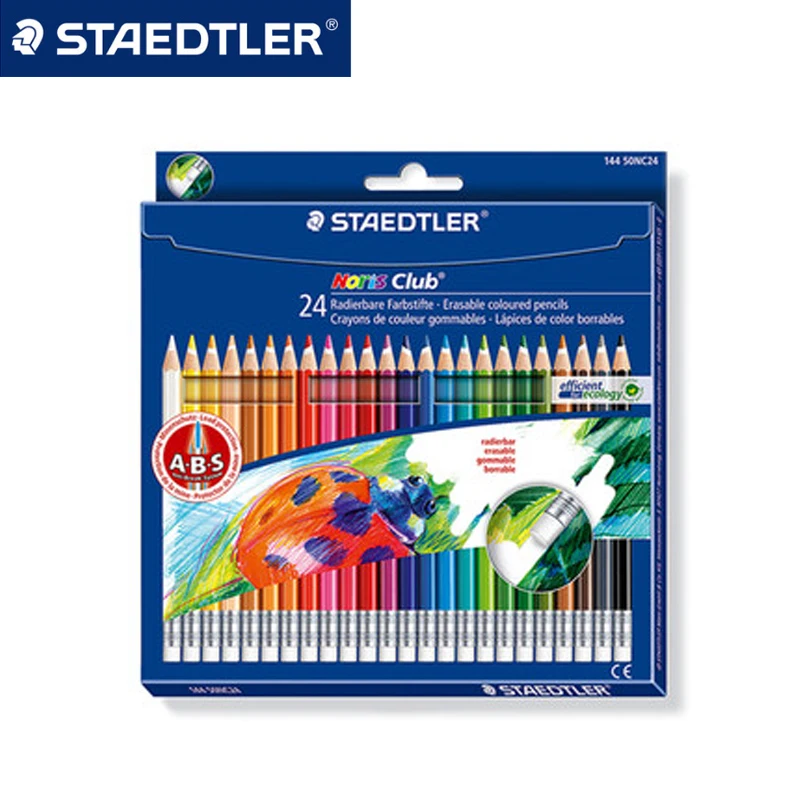 

STAEDTLER 144 50NC24 24 color Color Pencils Pencil + rubber Set for kids Drawing Sketching Secret Garden colored pencils