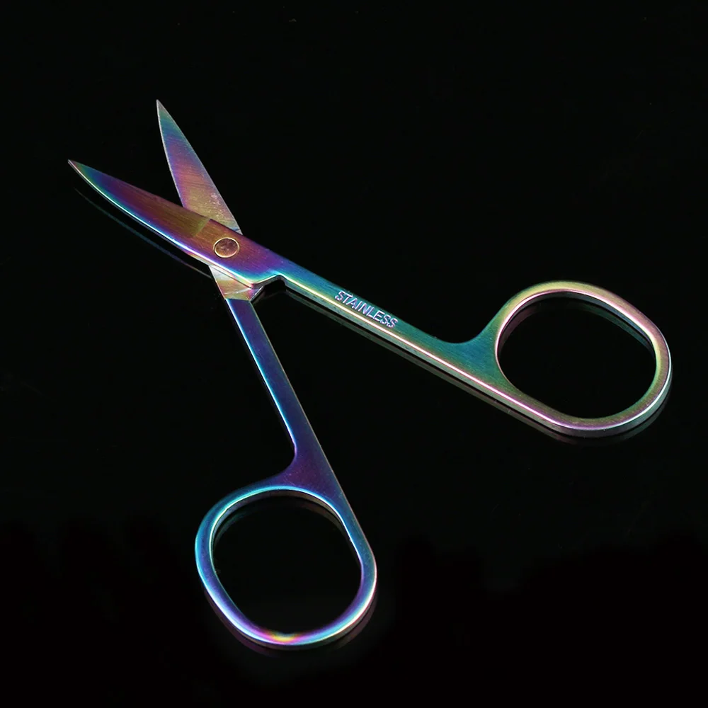 1 шт. новые модные портативные ножницы для стрижки бровей и из нержавеющей стали