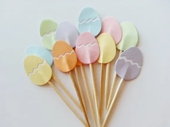 Пастельные пасхальные яйца кекс топперы Свадебные еда выбирает свадебный душ