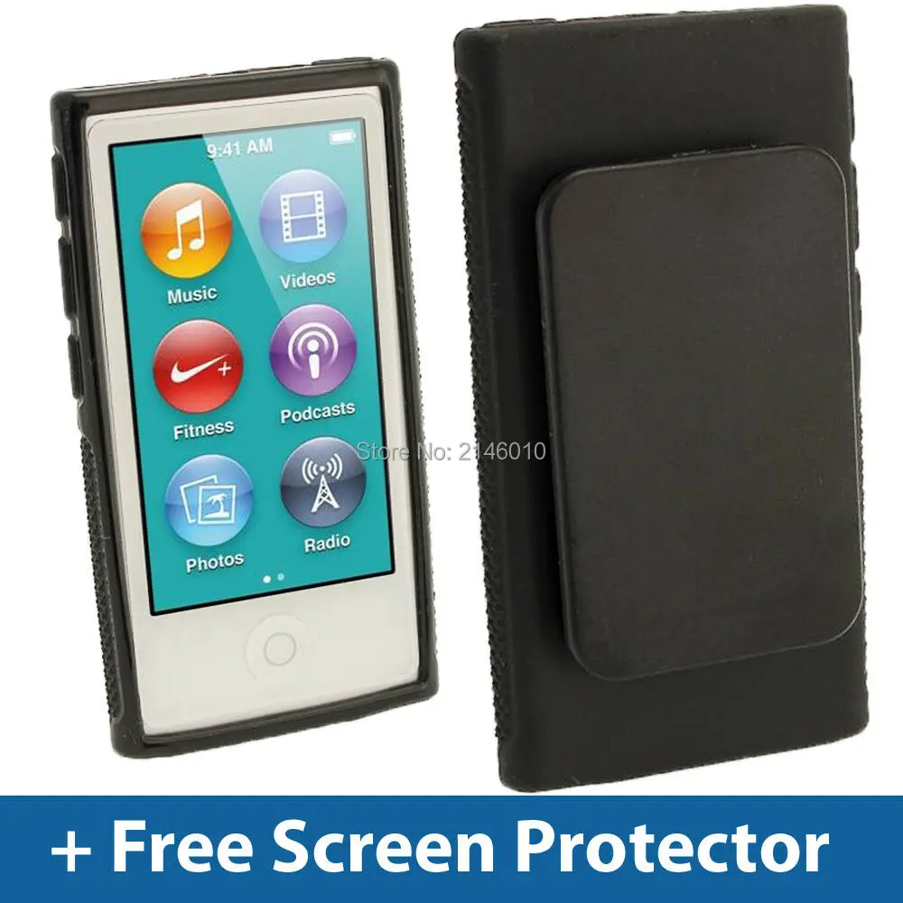 Гелевый Чехол-держатель из ТПУ с зажимом для нового Apple iPod Nano 7-го поколения 7G