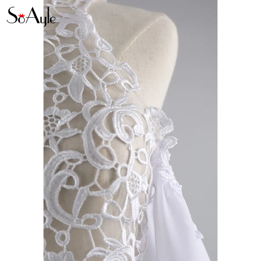 Женское свадебное платье с длинным рукавом SoAyle простое невесты в пляжном стиле