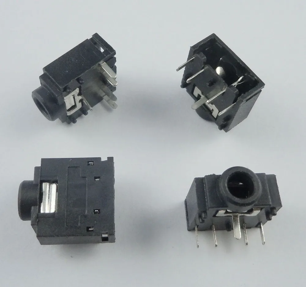 

100 шт. 3,5 мм стерео аудио разъем телефонный разъем 3-контактный монтаж печатной платы PJ307C