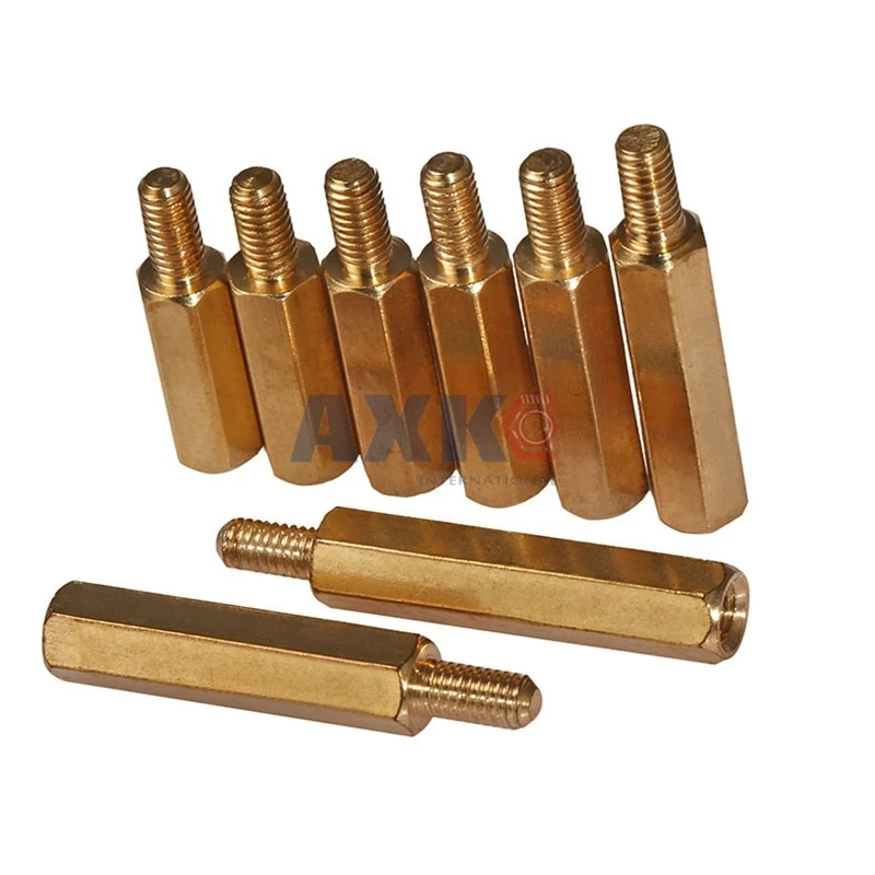 AXK M2 * 3 4 5 6 7 8-23 мм + одноголовый шестигранный Медный столб цилиндр наружный винт