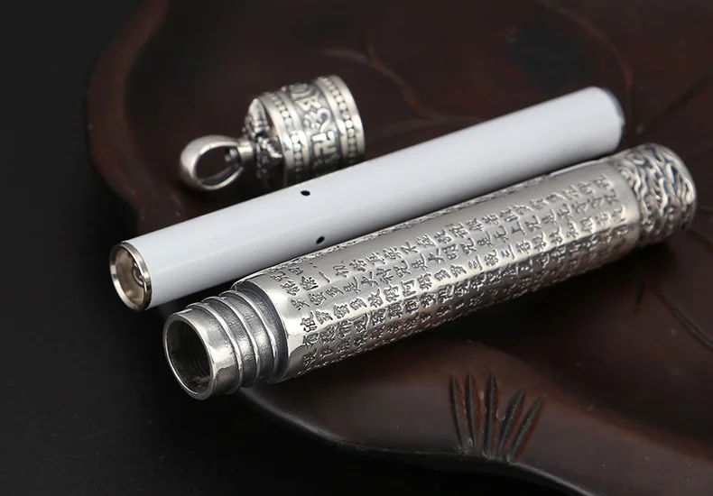 925 пробы серебро украшения тайские серебряные Ruyi Золотое кольцо Stick Шесть Слово мантра зарядки прикуривателя Для мужчин кулон