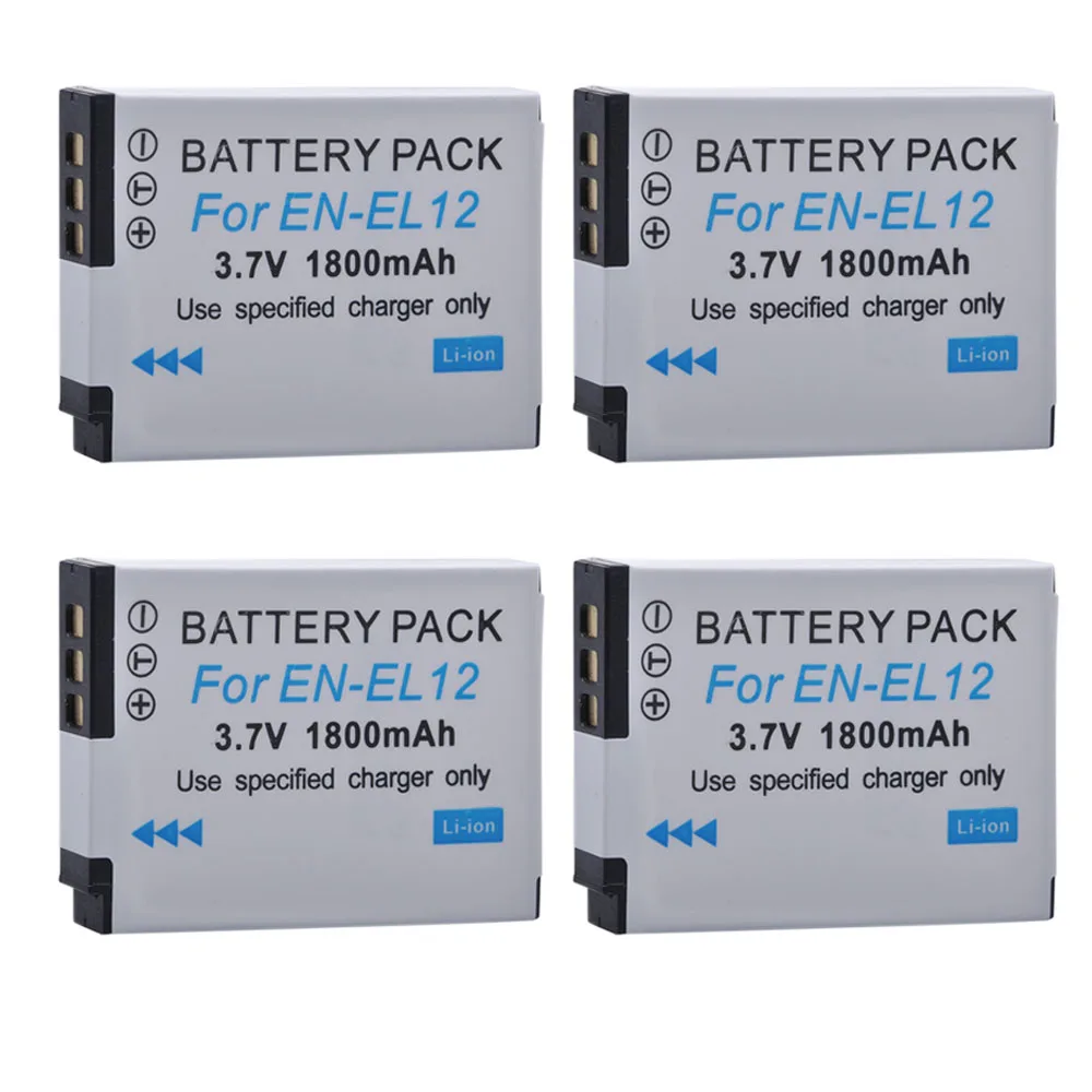 Аккумулятор ENEL12 для Nikon Coolpix A900 2 шт. AW130 AW120 S9900 S9500 W300 S9700 S9600 S9300 S6000 S8200 S8100 AW110|battery for