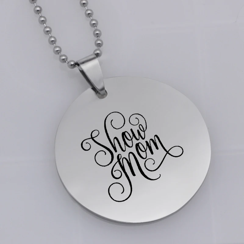 Индивидуальная подвеска в виде диска для шоу художественный шрифт мамы
